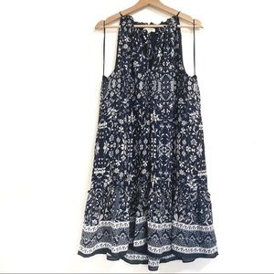 Max Studio Printed Split Collar Dress size L